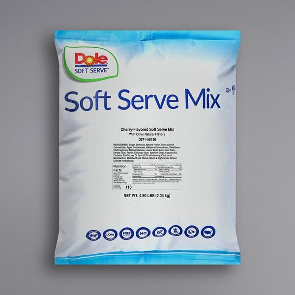 Soft Serve Mix, Lactose Free, Dairy free, Vegan, Gluten Free, 4.4 lb Bag By Magic Market (Cherry)