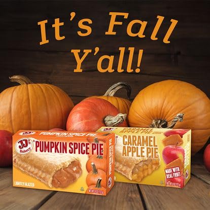 JJs Bakery Caramel Apple Pie Snack Pies, Individual Dessert, Fresh-Baked, Nut-Free, Kosher Parve, 4 Oz Each (Pack of 12)