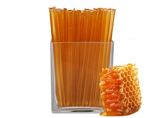 By The Cup Simply Pure Honey Sticks For Tea - 100 Honey Straws, 100% Pure Honey