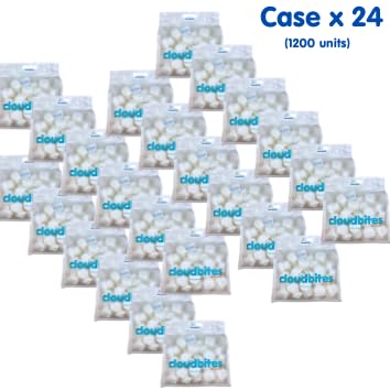 Cloudbites | Toasters | Individually Wrapped Marshmallows | 50 Units/Bag | Great For S'Mores Or Snacks (Case X 24 Bags | 1,200 U