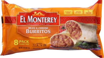 El Monterey Bean and Cheese Burritos, 8 Pack