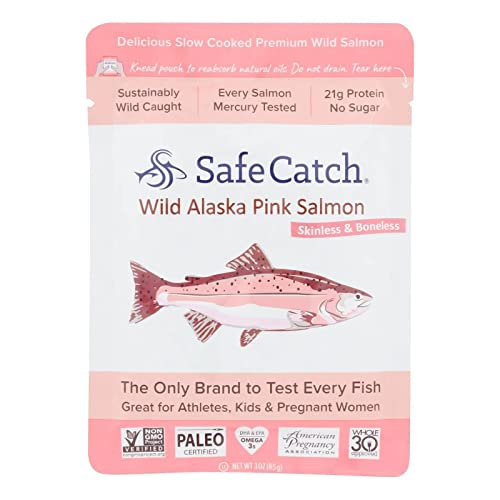 Safe Catch - Premium Skinless & Boneless Wild Alaska Pink Salmon Pouch - 3 Oz.