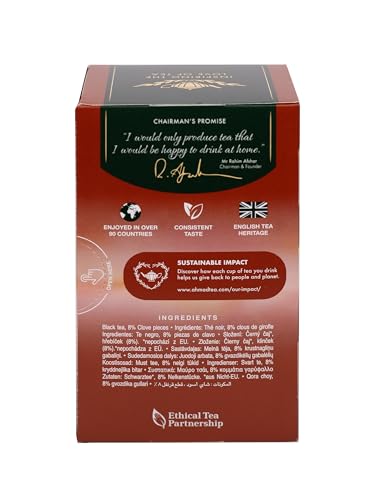 Ahmad Tea Black Tea, Clove Teabags, 20 Ct (Pack Of 6) - Caffeinated & Sugar-Free
