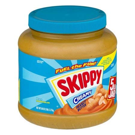 SKIPPY Peanut Butter, Creamy, 5 lb (Pack of 6)