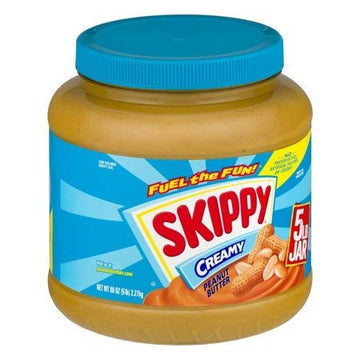 SKIPPY Peanut Butter, Creamy, 5 lb (Pack of 6)