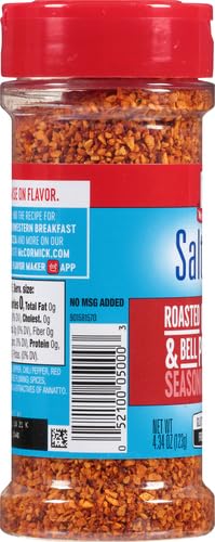 McCormick Salt Free Roasted Garlic & Bell Pepper Seasoning, 4.34 oz