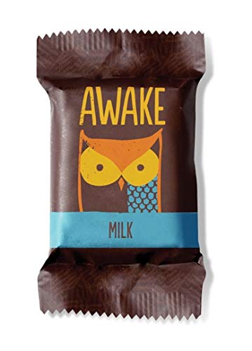 AWAKE Caffeinated Chocolate Energy Bites, Milk Chocolate, 50 Count, Brown