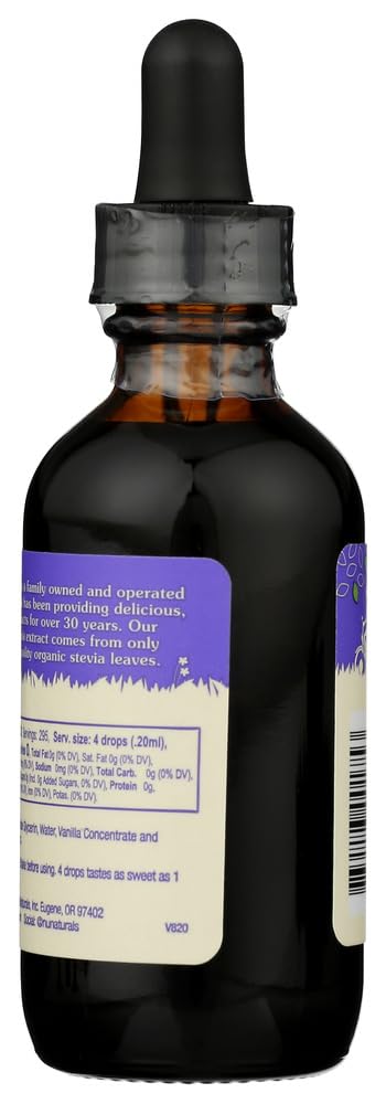 NuNaturals Liquid Stevia Sugar-Free Sweetener, Vanilla Flavor, 2 oz (Pack of 2), Natural