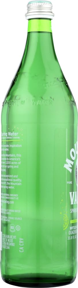 The Mountain Valley Lime Sparkling Spring Water, 1 Liter -- 12 Per Case