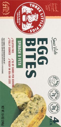 Les Trois Petits Cochons Egg Bite With Spinach & Feta, 8.4 Oz