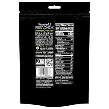 Wonderful Pistachios In Shell, Salt & Pepper Flavored Nuts, 14 Ounce Bag, Protein Snacks, Gluten Free, Healthy Snacks (Pack of 3