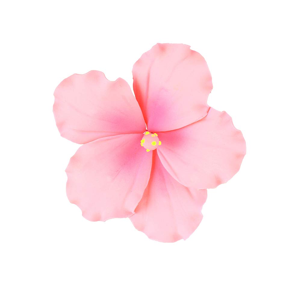 O'Creme Gumpaste Hibiscus Flower Set Of 3 Pink - Edible Flowers For Cake Decorating - Sugar Paste Flower Decorations For Cakes,