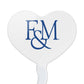 GRAPHICS & MORE Heart Cupcake Picks Set of 6, Acrylic, Franklin & Marshall College, Model CUPT.HRT.ACR.6PK.CLCFMC500B
