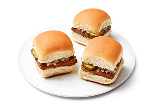 White Castle Hamburgers with Grilled Onions on Our Signature Bun - 13g of Protein Per Serving - Made with 100% Beef - Ready Set