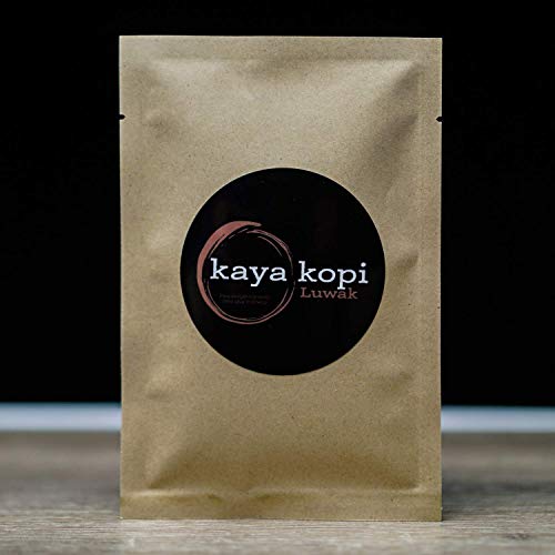 Kaya Kopi Premium Kopi Luwak Coffee Beans, Medium Roast, 1.76 Ounce (Pack of 1)