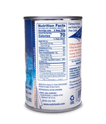 Solo Cake & Pastry Filling, Cherry, 12 Ounce (Pack Of 12) | Gluten-Free, Kosher Certified