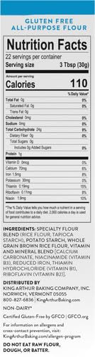 King Arthur, All-Purpose Flour, Gluten-Free Flour, Non-GMO Project Verified, Certified Kosher, 24 Ounces (Pack of 2)