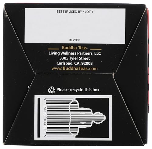 Buddha Teas Organic Cranberry Comfort Herbal Tea - Caffeine Free, Antioxidants, 18 Count (Pack of 1)