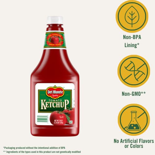 Del Monte Tomato Ketchup, 36 Oz (Pack Of 12 Bottles)
