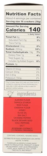 Nufs Hot Honey Crispy Crackers, 4.25 OZ