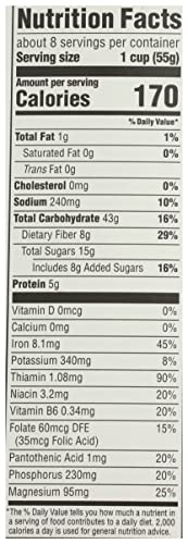 365 by Whole Foods Market Raisin Bran Cereal, Vegan & Low-Fat, 15 Ounce - Healthy Breakfast Option, High in Fiber