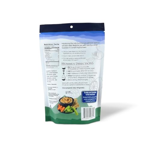 Mother Earth Products Instant Original Hummus Mix, 10 Oz Resealable Bag