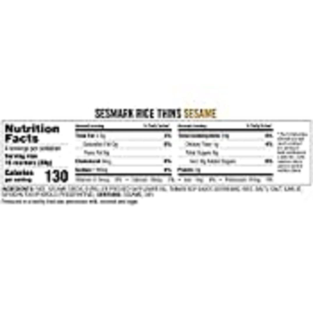 Sesmark, Sesame Rice Thins, 4.25 Oz