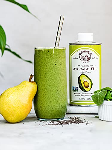 La Tourangelle  Avocado Oil  All-Natural Handcrafted from enhanced Avocados  Great for Cooking  as Butter Substitute  and for Skin and Hair  25.4 fl oz