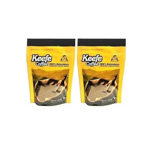 Keefe Coffee 100% Colombian Premium Freeze Dried Coffee 3Oz Sealed