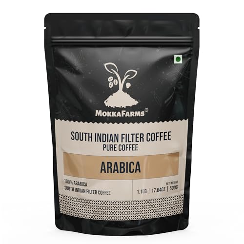 Mokkafarms Traditional South Indian Filter Coffee 500G - 100% Pure Arabica | Fresh Roast & Ground, Flavour, Aroma | Farm To Fork