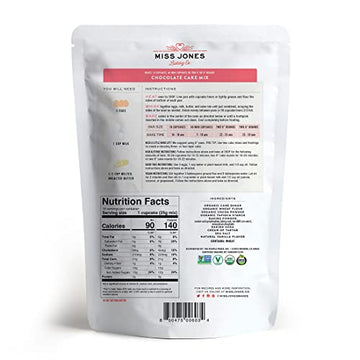 Miss Jones Baking Organic Cake And Cupcake Mix, Non-Gmo, Vegan-Friendly, Moist And Fluffy: Chocolate (Pack Of 2)
