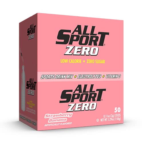 All Sport Powder Hydration Stick, Zero Calorie, Performance Electrolyte Drink Mix, Sugar Free, 2x Potassium, Strawberry Banana, 