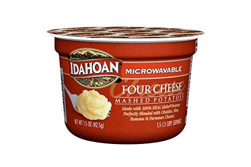 Idahoan Four Cheese Mashed Potatoes, Made with Gluten-Free 100-Percent Real Idaho Potatoes, 1.5 oz Cup (Pack of 10)