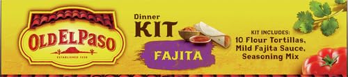 Old El Paso Fajita Dinner Kit with Flour Tortillas & Mild Sauce, 12.5 oz, Easy Meal Prep, 10 Ct
