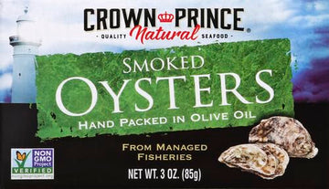 Crown Prince Smoked Oysters in Olive Oil, 3 Ounce, Model 71186-51573