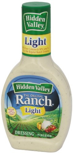Hidden Valley Ranch Dressing, Light Original, 16-Ounce Bottles (Pack of 6)