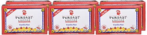 Puroast Low Acid Coffee Pods - Vanilla Medium Roast, 72 Count, Compatible with Keurig Brewer, No Bitter Aftertaste