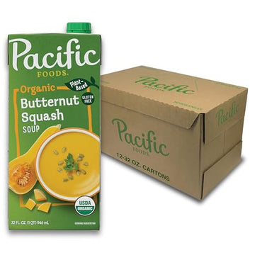 Pacific Foods Organic Butternut Squash Soup, 32 Oz Carton (Pack Of 12)