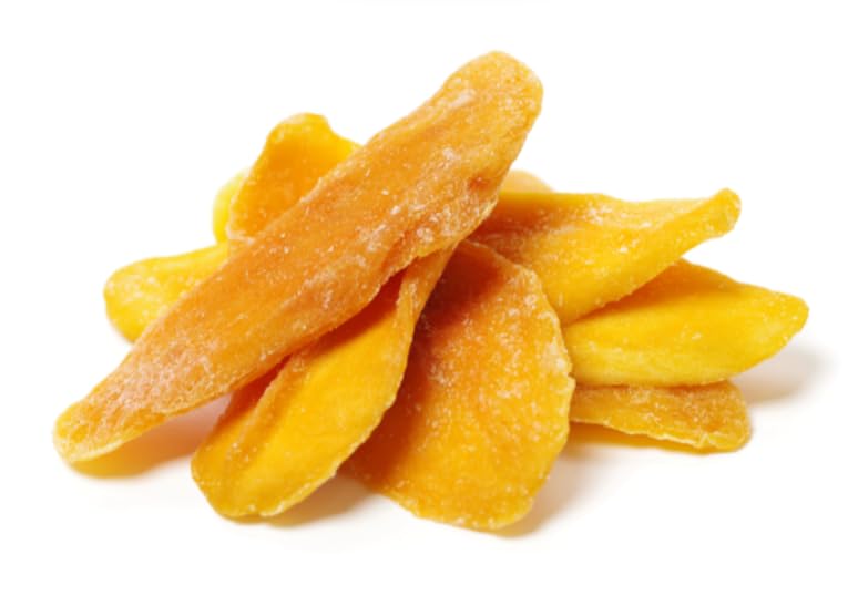 Dried Mango Slices 48 Oz - Delicious Texture Soft & Juicy Low Sugar Added Dried Mango - Naturally Ripened Mangos Dried Fruits - Gluten Free Non GMO Natural Source of Vitamin C  in Resealable Bag 3 Lbs