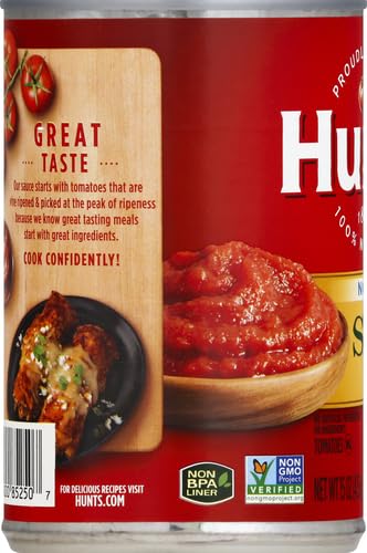 Hunt s Tomato Sauce No Salt Added, 15 oz (Pack of 6)