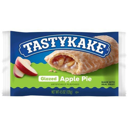 Tastykake Glazed Apple Pie, 4.5 oz, Individual Wrapped Snack (Pack of 6)