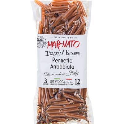 Tiberinos Real Italian Meals Spicy Pennette Arrabiata - 7 oz of All-Natural, GMO-Free, Sun-Dried Italian Pasta Imported from It
