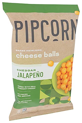 Pipcorn Cheese Balls Jalapeno 4.5 Ounce