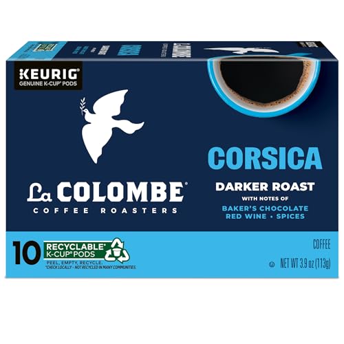 La Colombe Coffee Roasters Corsica Dark Roast Coffee, Single Serve Keurig K-Cup Pods, 10 Count Box