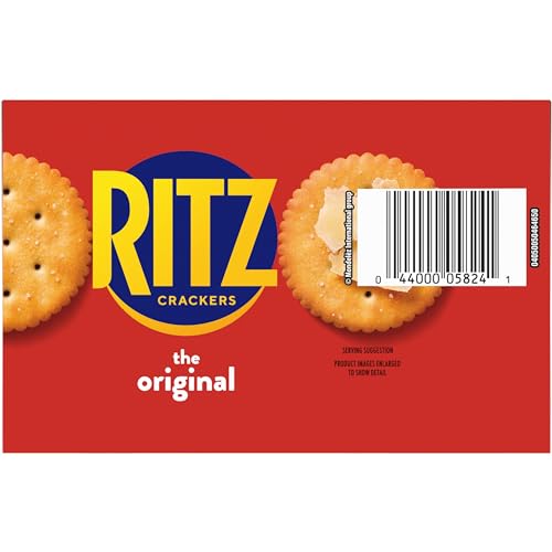 RITZ Original Crackers, Snacks for Kids and Adults, Bulk Lunch Snacks, Family Size, 6 - 20.5 oz Boxes