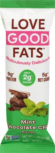 Love Good Fats Mint Chocolate Chip Snack Bar, 1.38 Ounce