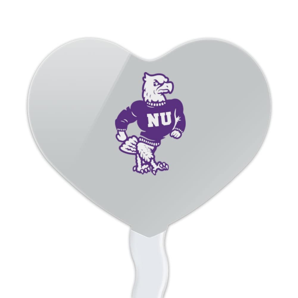 GRAPHICS & MORE Cupcake Picks Set of 6, Acrylic, Niagara University Secondary Logo, Heart Love Design
