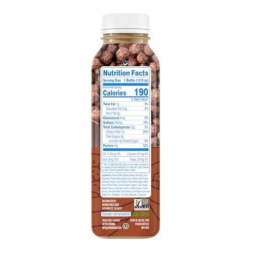 Koia Protein - Ready To Drink Plant Protein Shake (12 Fl Oz) - Cocoa Cereal - Dairy Free, Gluten Free, Soy Free, Non GMO, Kosher