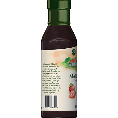 Maple Grove Farms Salad Dressing, Strawberry Balsamic Salad Dressing, 12 Ounce