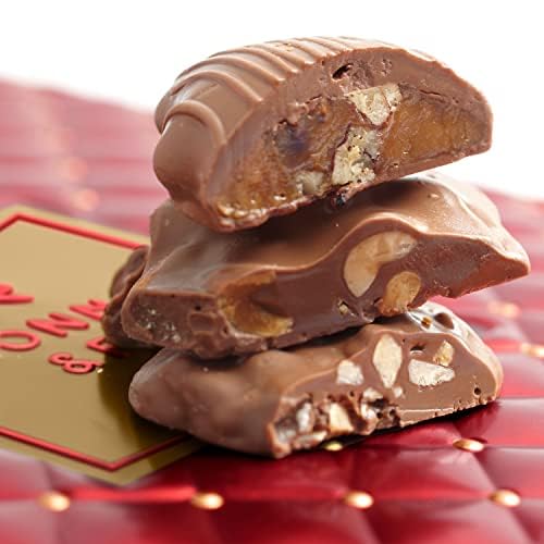 BONNIE AND POP Chocolate Gift Basket - Gourmet Snack Variety, Large, Brown & Gold